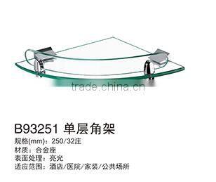 New design bathroom single glass shelf