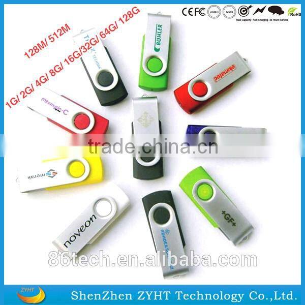 2015 hot selling high Quality Wholesale 1-128gb Swivel USB Flash drive usb thumb drives with any logo