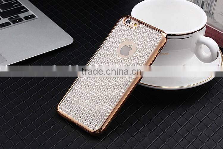 Luxury Glitter Soft TPU Electroplating Case Cover For Apple iPhone 6S / iPhone 6S Plus Rose Gold