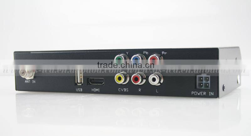 Tope rate DVB-T T2 digital car tv tuner with AV output