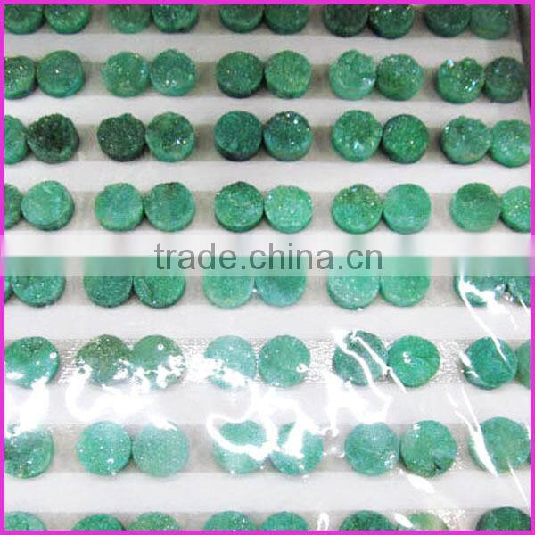 GC1178 Wholesale Red Round Druzy Cabochons