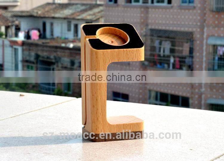 Strong and light Natural wood watch stand watch display stand for apple watch