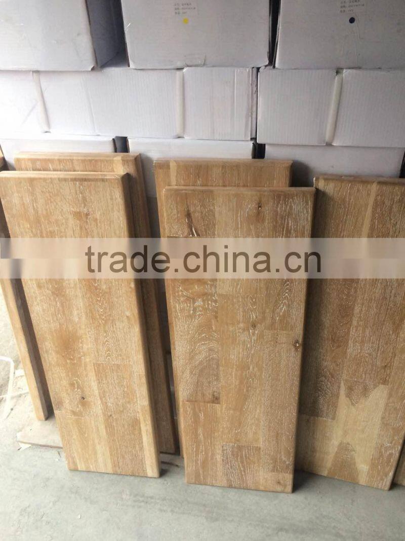 brushed white oak stair treads