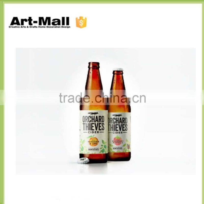 machine made cheap clear colored glass beer bottles with logo custom