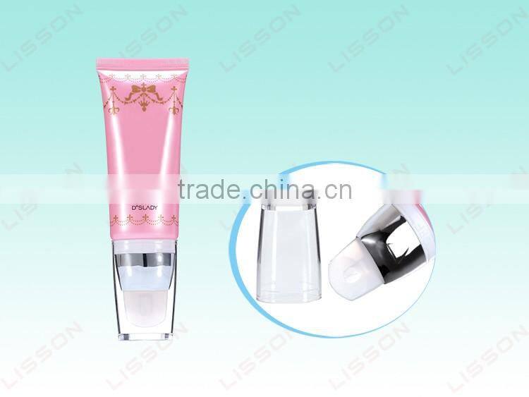 D30 25ml-70ml BB Cream Oval Tube with Duck-bill Silicon Head Cosmetic Tube
