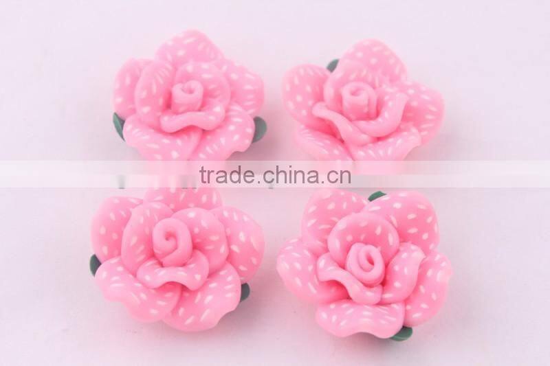 AAA Quality lime green clay flower beads in bulk!wholesale loose chunky polymer clay flower shaped beads for jewelry!