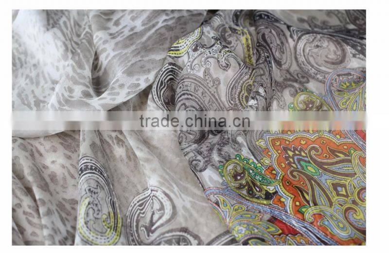 printed french silk chiffon fabric prices