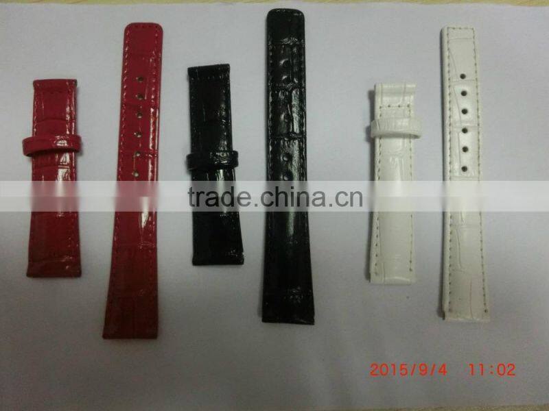 Durable Leather Deployment Watch Band Strap Buckle Bracelet Watch bands