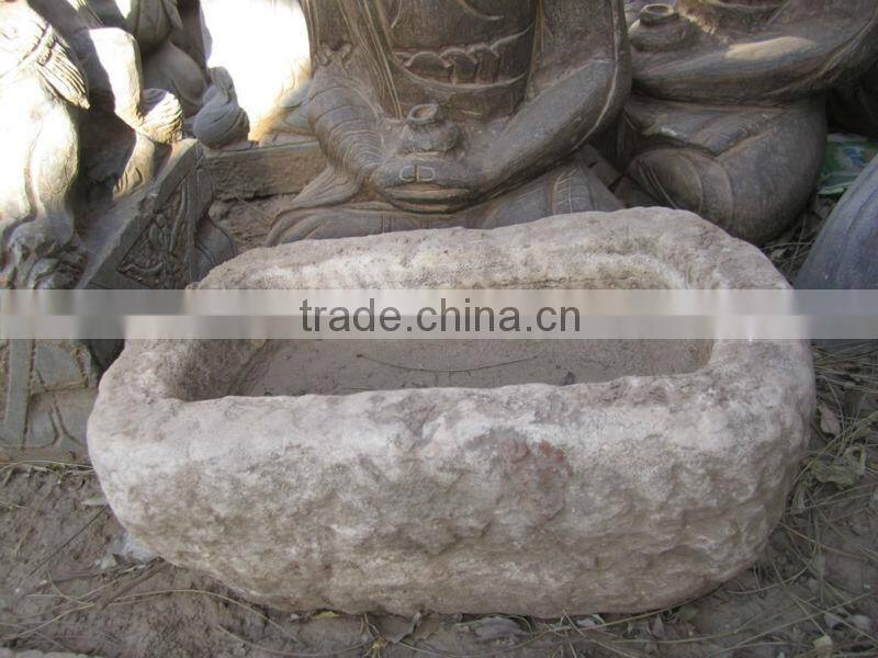 Chinese Antique Outdoor Garden Stone Water Manger