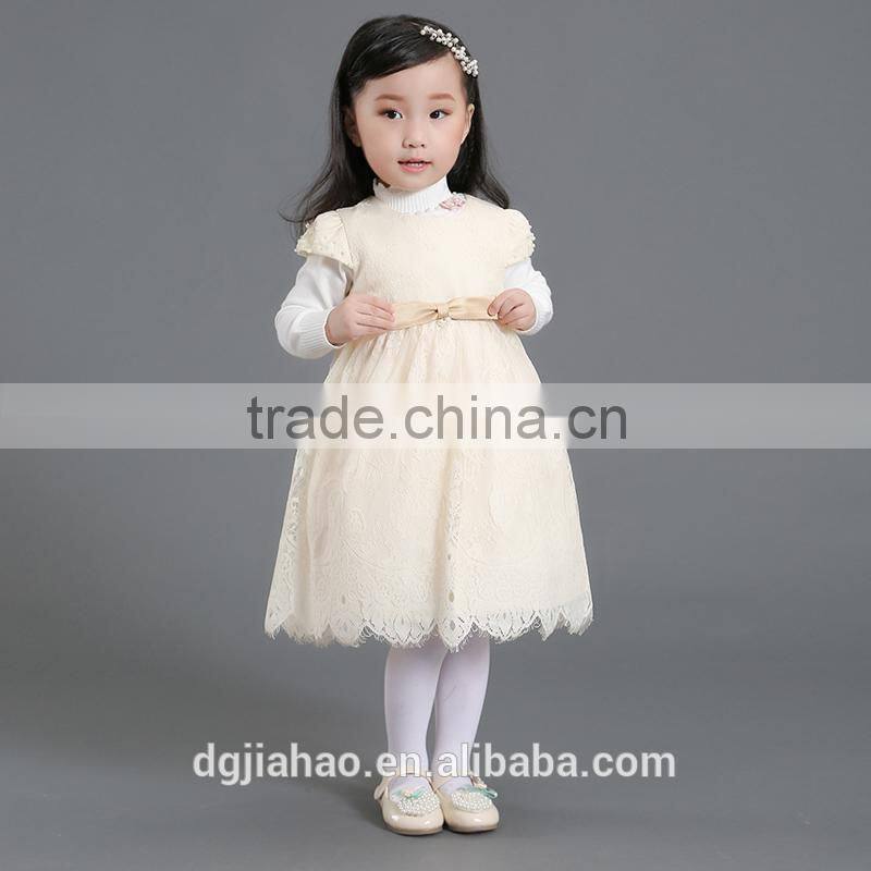 Wholesale best-selling short sleeve embroidery lace clothes girls fancy dress