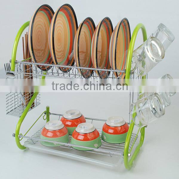 best sale 2 tiers metal wire Dish rack