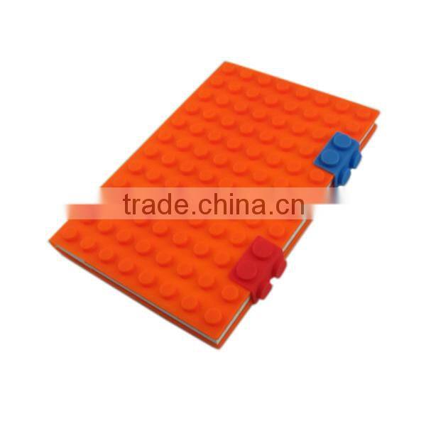 Silicone Puzzle Notepad,Gummy Notebook Cover,Blocks Silicone Notepad