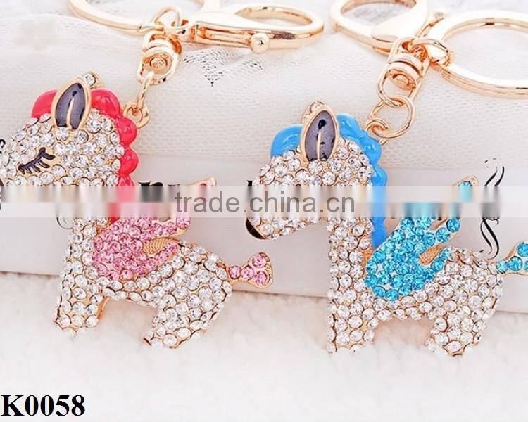 High-grade keychain high qulity diamond, rhinestone horse keychain gifts K0058