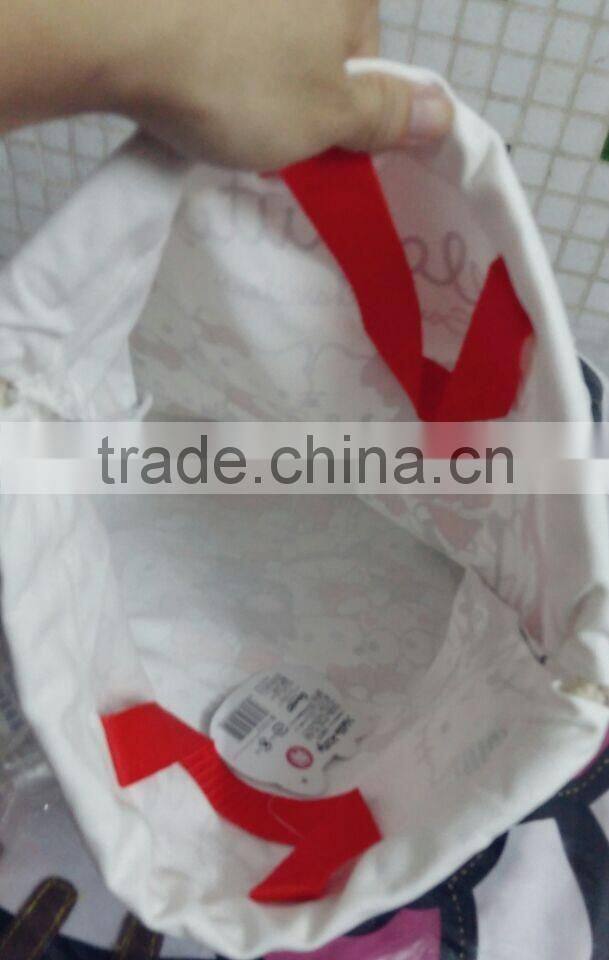 Factory direct! 2016 new customized cotton drawstring bag cute backpack