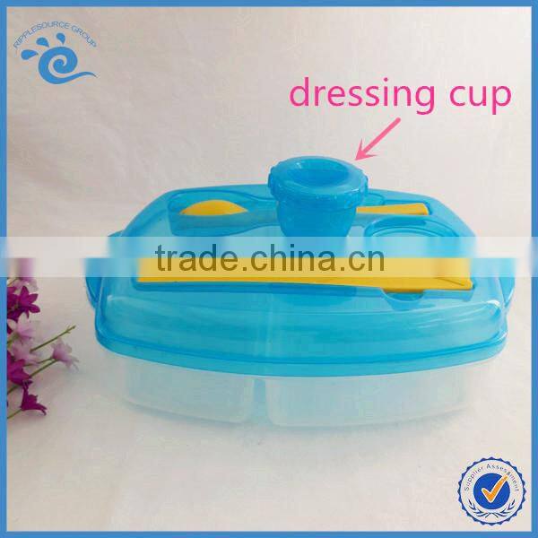 Custom Logo BPA Free Plastic food container 3 compartment microwave