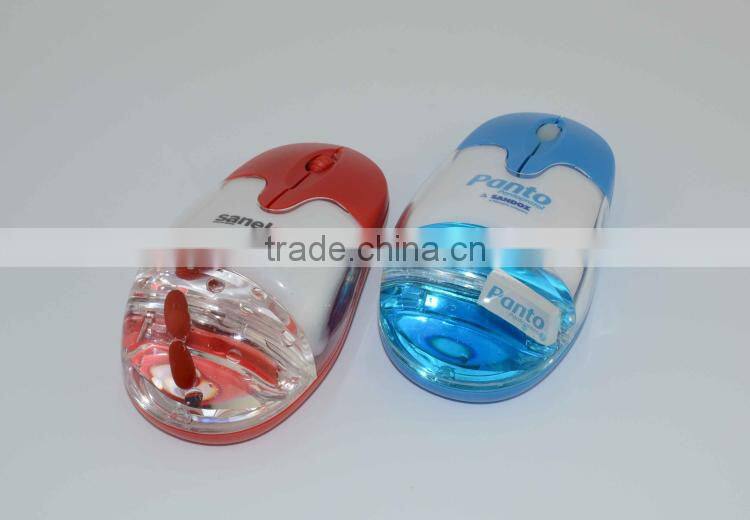 Computer Gift Wireless Liquid Aqua Mouse With Rechargeable Lithium Battery