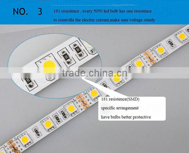 SMD5050 60leds IP65 flexible LED Strip lights 12v