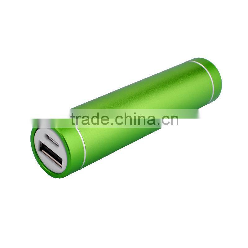 2600mah mini portable cylinder mobile power bank for iphone samsung
