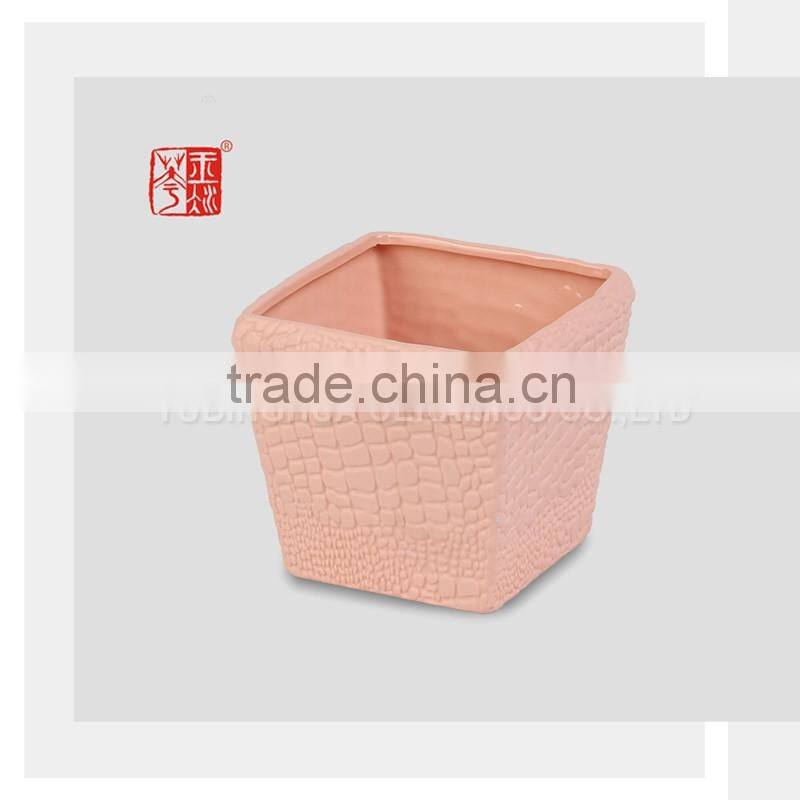 2015 Hot Colorful Ceramic Square Flower Pot