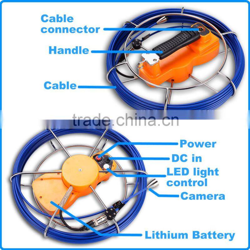 Pro 20m 12 LED Endoscope Borescope sewer DVR 3.5" Pipe Inspection Camera System