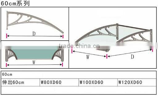 polycarbonate diy door window gazebo canopies awning