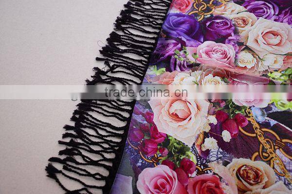 lady's 100% silk double-layer shawl