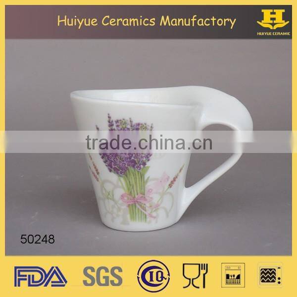 ceramic tea set and water cup with decal printing, tea set