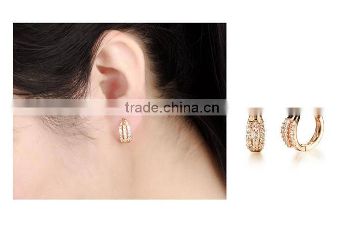 2016 fancy ladies latest design gold earings diamond earring