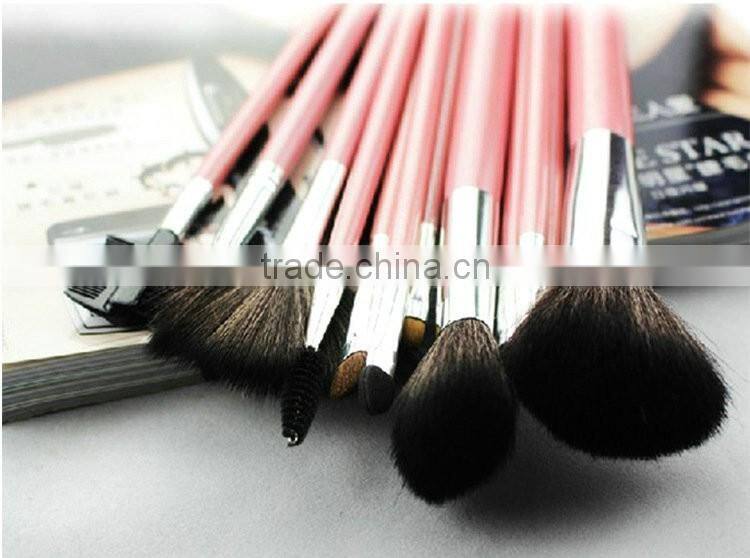 12Pcs Set Professional Makeup Brush Set Foundation Eye Face Shadows Lipsticks Powder Make Up Brushes Kit Tools + Bag