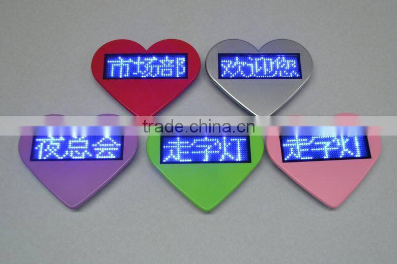 english led badge,high brightness,can chage message though computer system