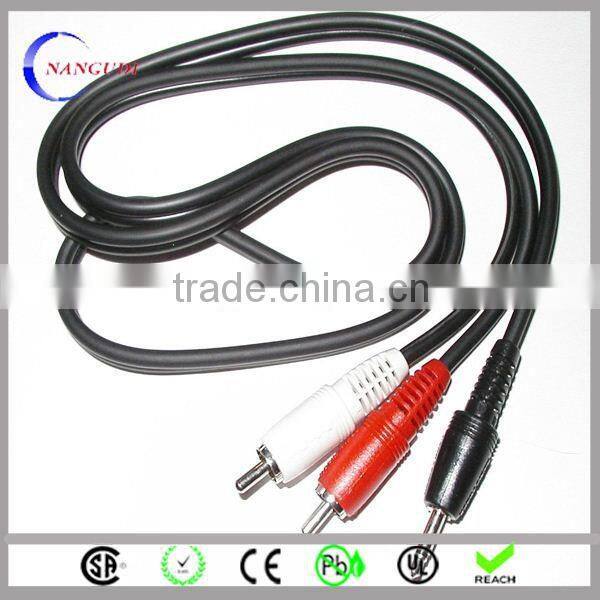 car headlight custom made 2.5mm male to 3.5mm male stereo plug audio cable