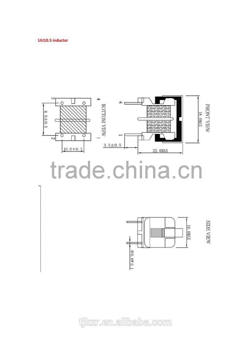 CE, ROHS approved, UU9.8, UU10.5, UU16 common mode inductor
