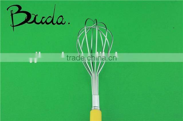 Good quality soft handle stainless steel egg whisk/ egg beater BD-E360