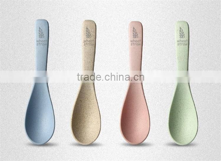 Wheat straw plastic tableware colorful spoon set