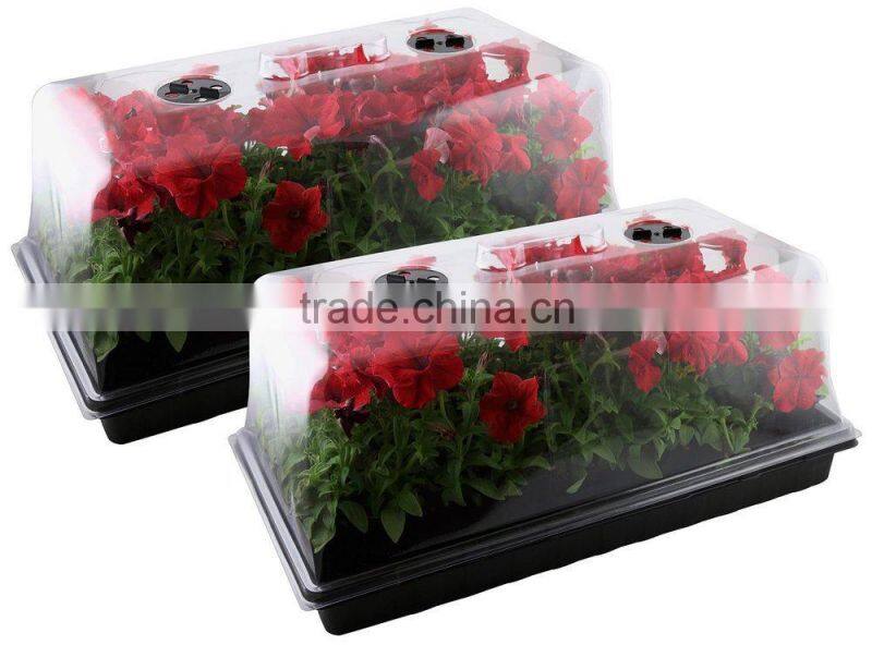 Hydroponic Growing Box Seed Starting Tray Germination Station with Humidity Dome