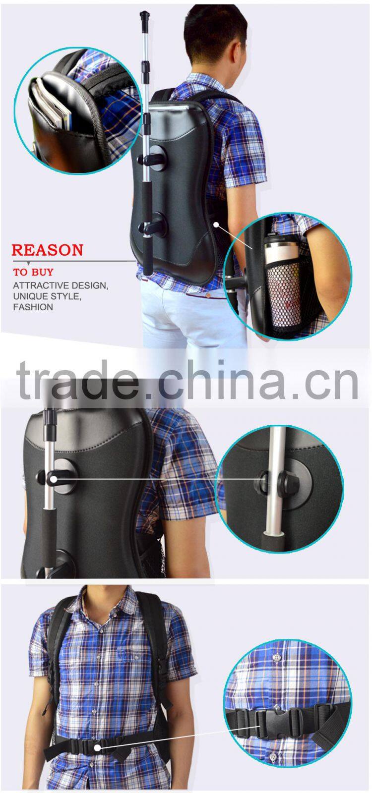 Walking Advertising Backpacks Flags Colorful Fabric Made Backpack Flag