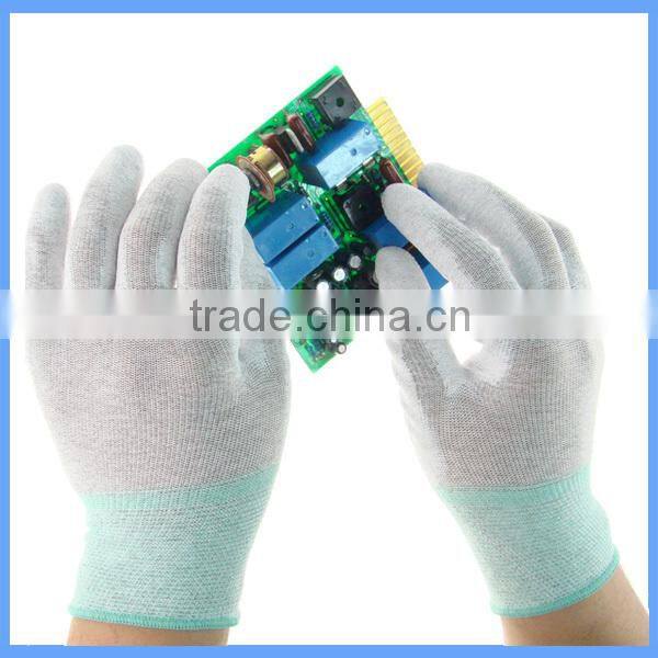 Factory Wholesale ESD / Anti Static Carbon Fiber PU Safety Work Gloves
