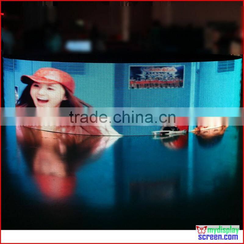P10 led display curve, Indoor Usage and video and picture Display Function advertising led screen
