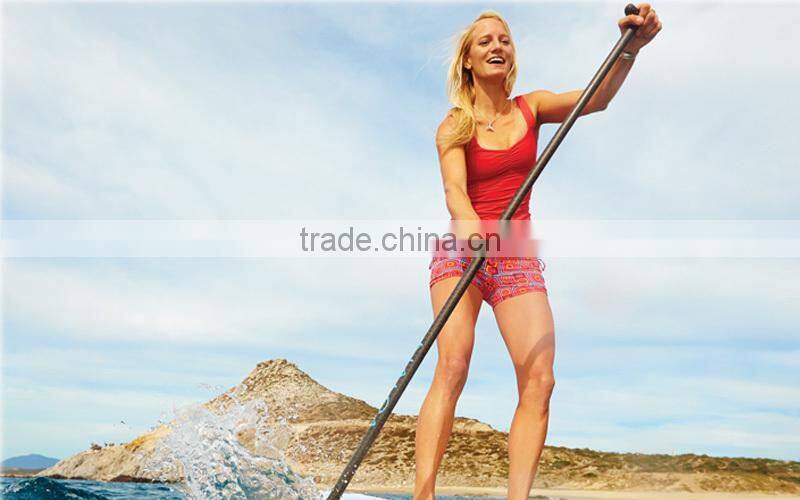 Stand up paddle board with bamboo veneer