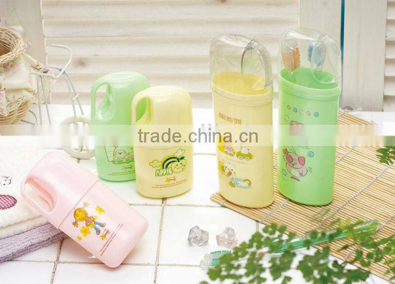 wholesale high grade plastic dual use toilet things box ,tooth brush for promotion items5118