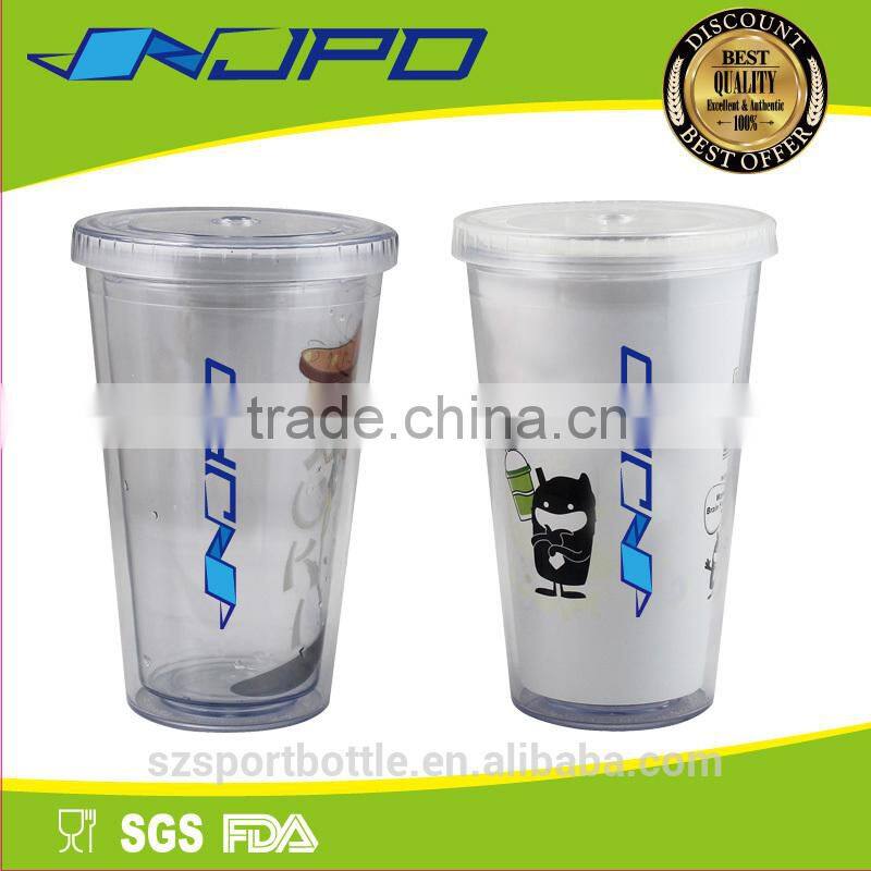 Double Layers Magic Hot & Cold Drinks Cups with Color Changing Functions