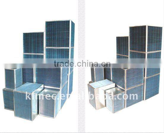 Two air streams flow crossly heat tube energy recovery exchanger