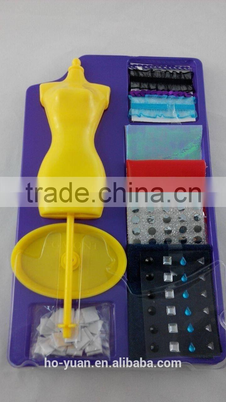 Model Dress Set For Girls Fabric Creative Educational Learning DIY Toys Gift Set