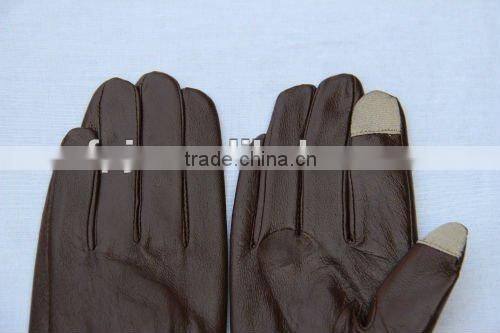 Fashion Elasticity Cuff Ladies's Leather Touch Screen Glove
