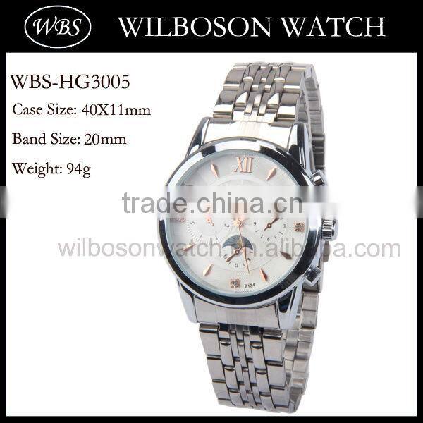 Japan movt quartz stainless steel back men watch