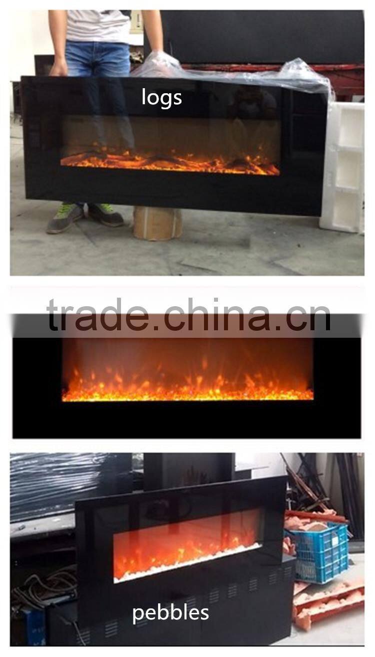 Imitation decorative electric fireplace with led lights