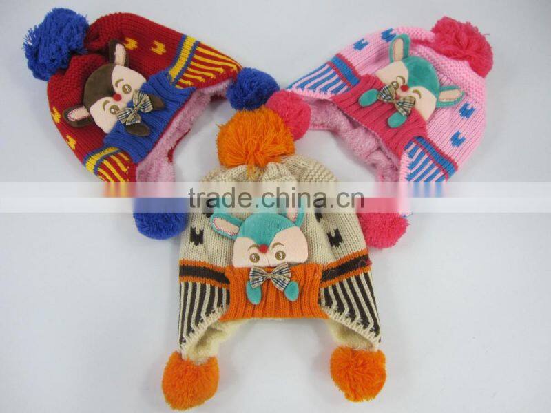 cute winter warm knitted hat crochet animal kids hats