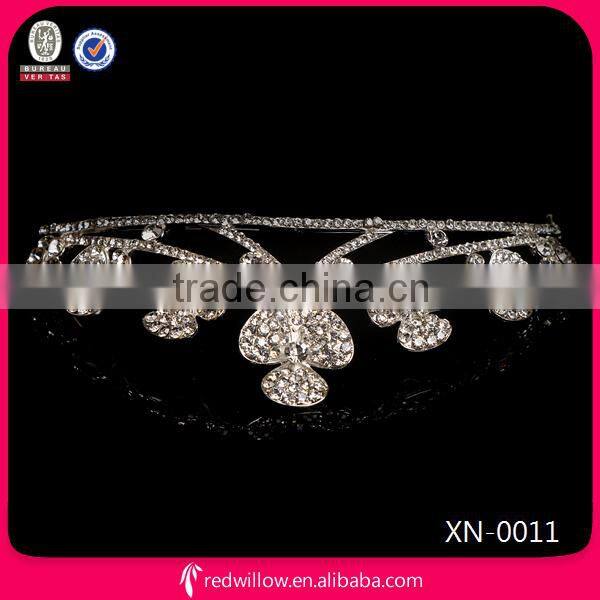 Bridal Wedding Party Silver Crystal Rhinestone Princess Tiara Crown For Adult Princess Decorative Bridal Tiara