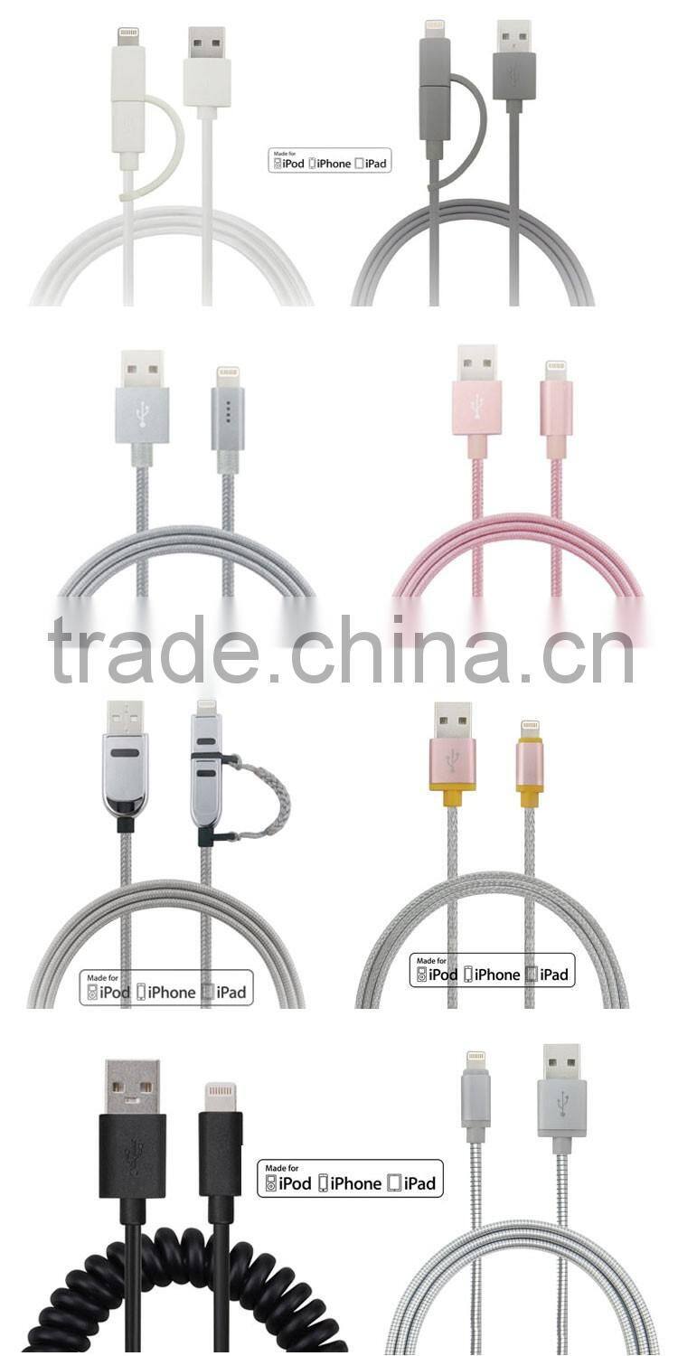 mfi certified manufacturers supply 8 pin connector with colorful aluminum shell