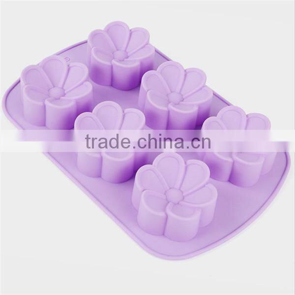 Silicon flower shapes lotus cake mold